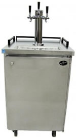 Beer Meister Triple Tap Stainless Steel Outdoor Kegerator