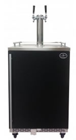Beer Meister Dual Tap Black Door Kegerator - Premium Series