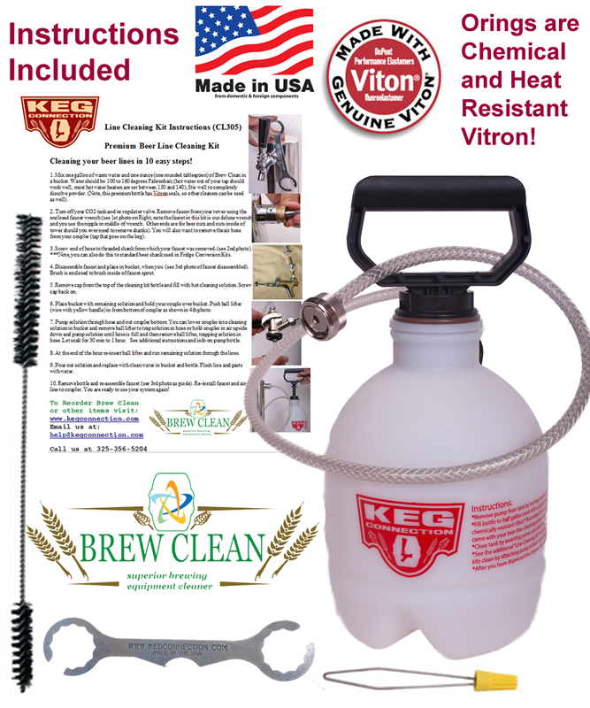 Premium Beer Line Cleaning Kit - D System - Pressurized