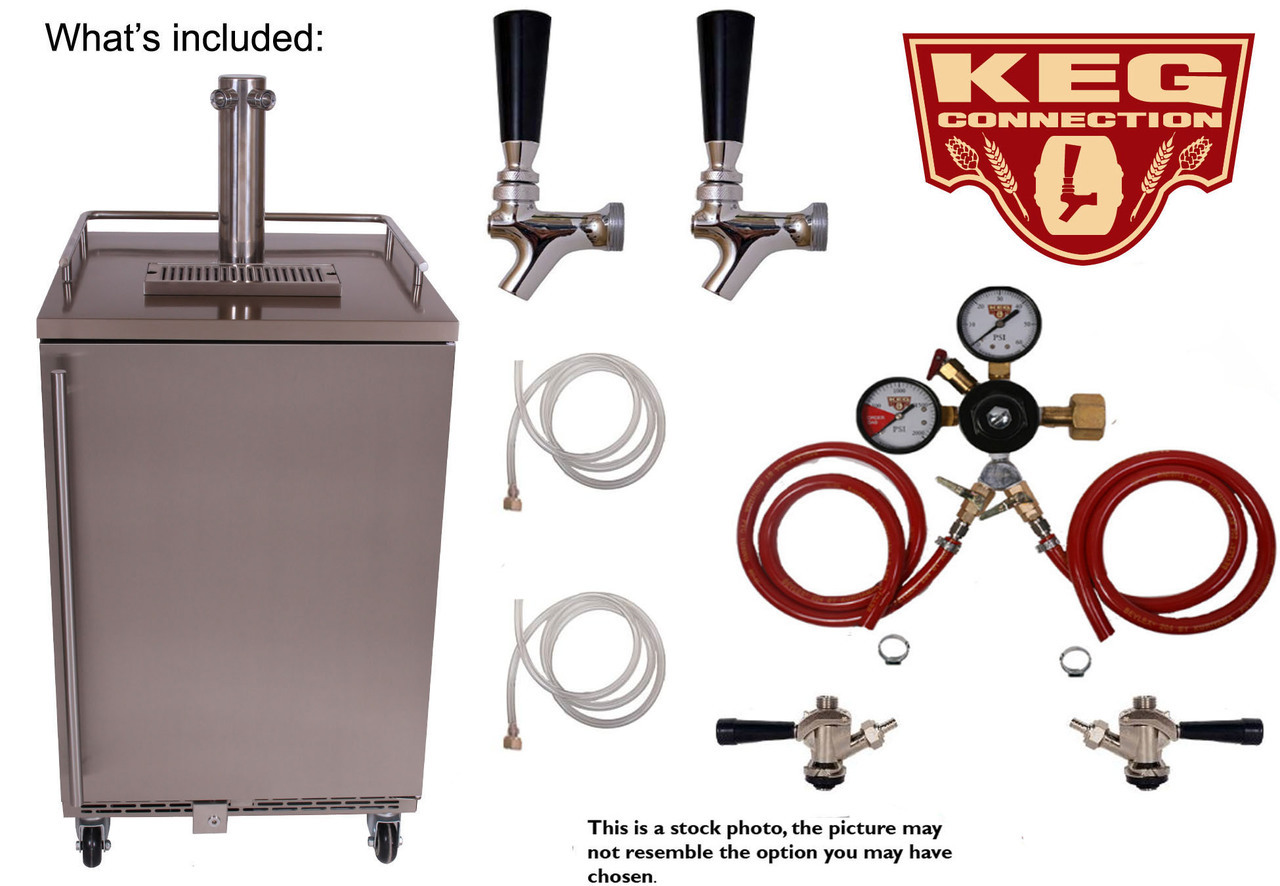 Tapdraft BuildIn Stainless Steel Double Tap Kegerator