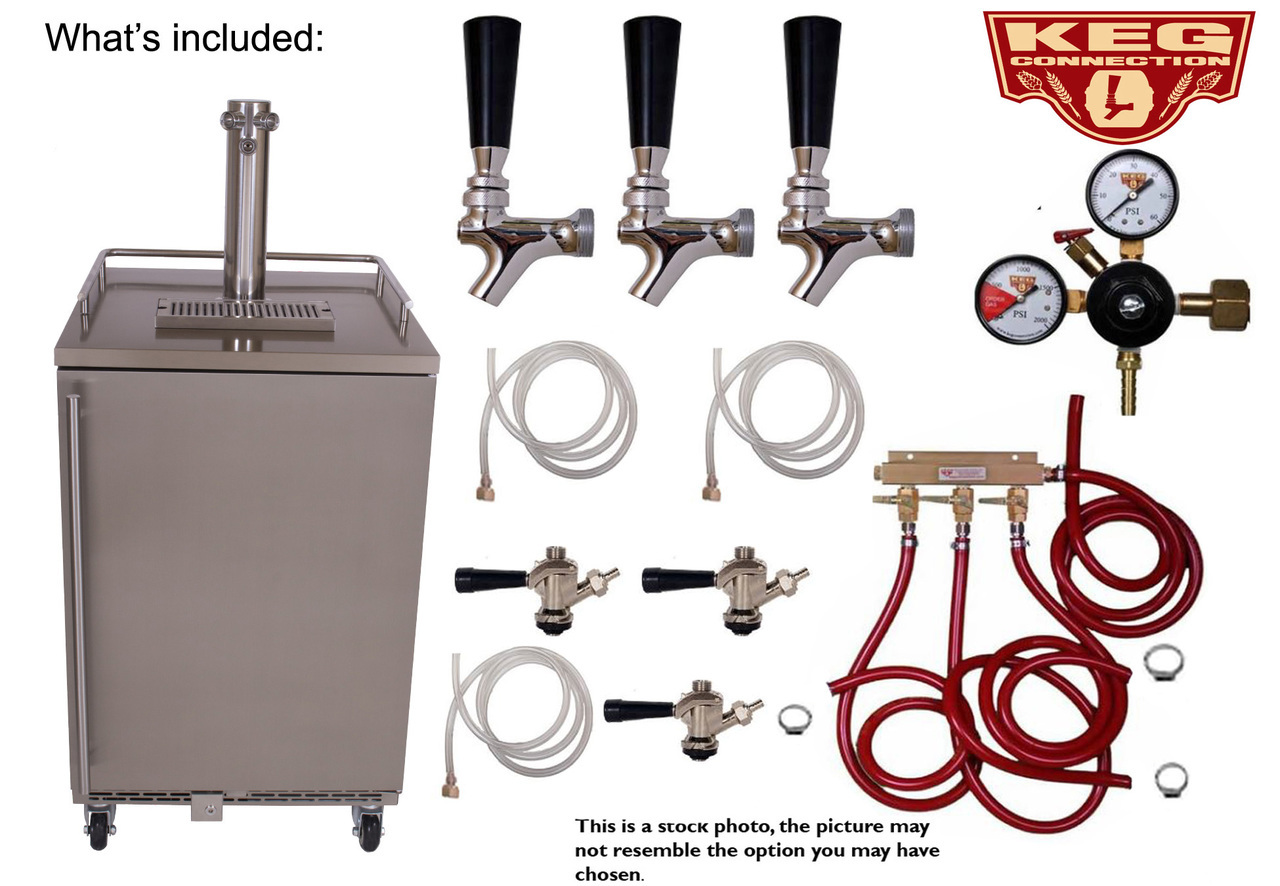 Tapdraft BuildIn Stainless Steel Triple Tap Kegerator