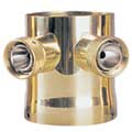 Single to Triple Draft Tower Adapter - Brass
